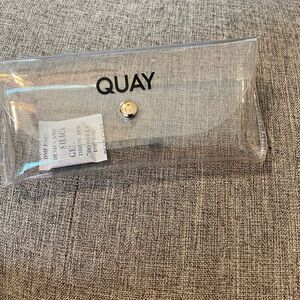 Quay Clear Plastic Snap close Logo Designer Sunglasses Case only no Glasses